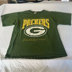 Team Champ Green Bay Packers T-Shirt Mens XL Green Vintage 90s NFL Graphic Tee